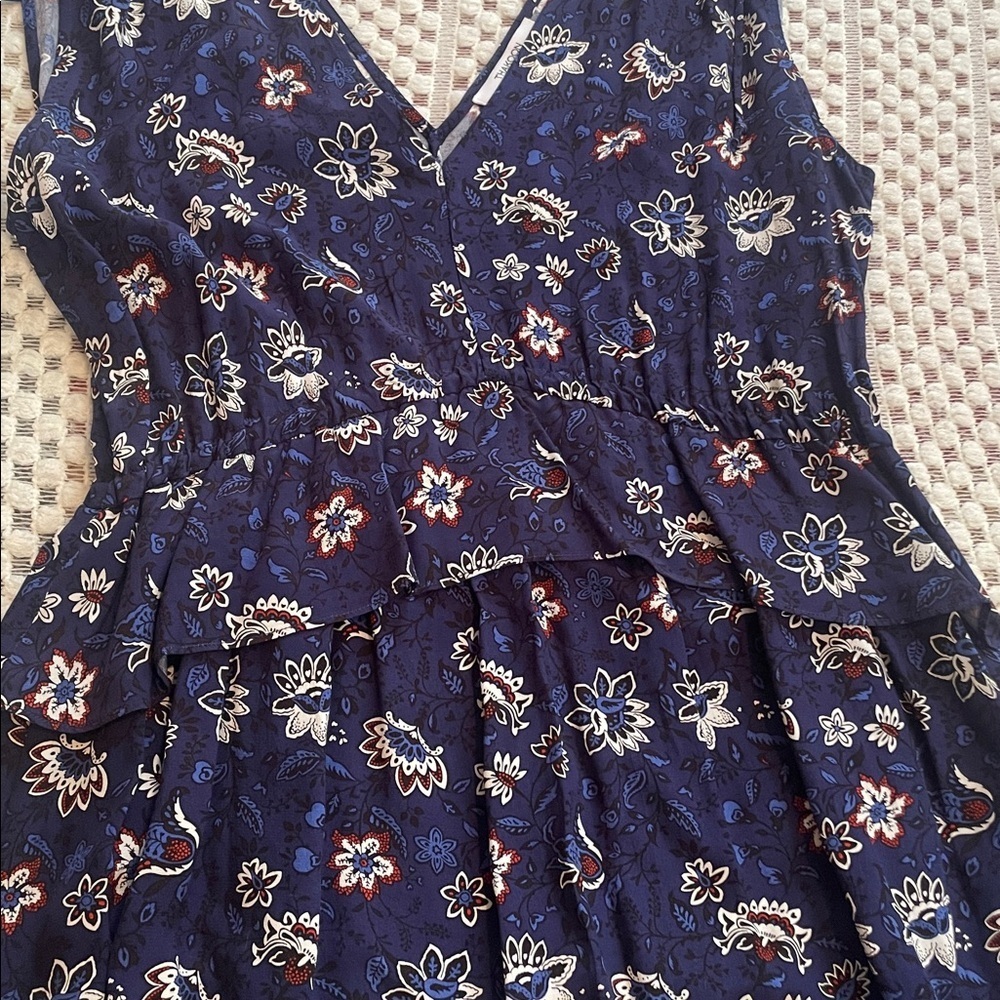 Thakoon Navy Lotus Printed Dress - Picture 6 of 16